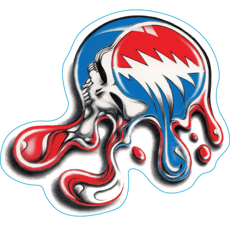 Grateful Dead Melting Skull Sticker - 5.75" x 4.5" - Headshop.com