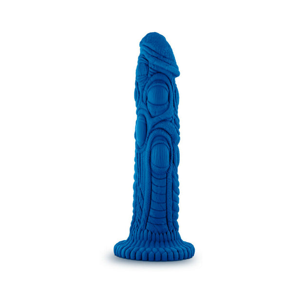 The Realm Draken 7.5 in. Silicone Lock On Fantasy Dildo Blue - Headshop.com