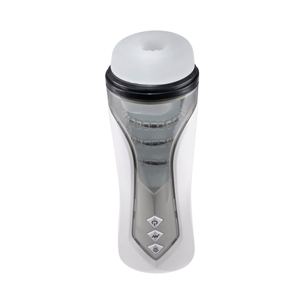 Zero Tolerance Stroking Buddy Rechargeable Vibrating Stroker White - Headshop.com