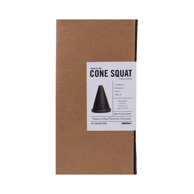 Tantus Cone Squat Dildo Onyx (Box) - Headshop.com