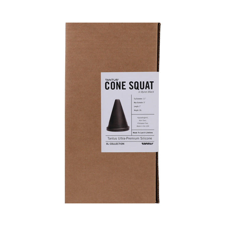 Tantus Cone Squat Dildo Onyx (Box) - Headshop.com
