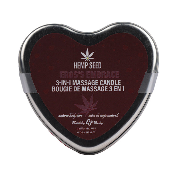 Earthly Body Hemp Seed 3-in-1 Valentines Day Candle Eros's Embrace 4 oz. - Headshop.com
