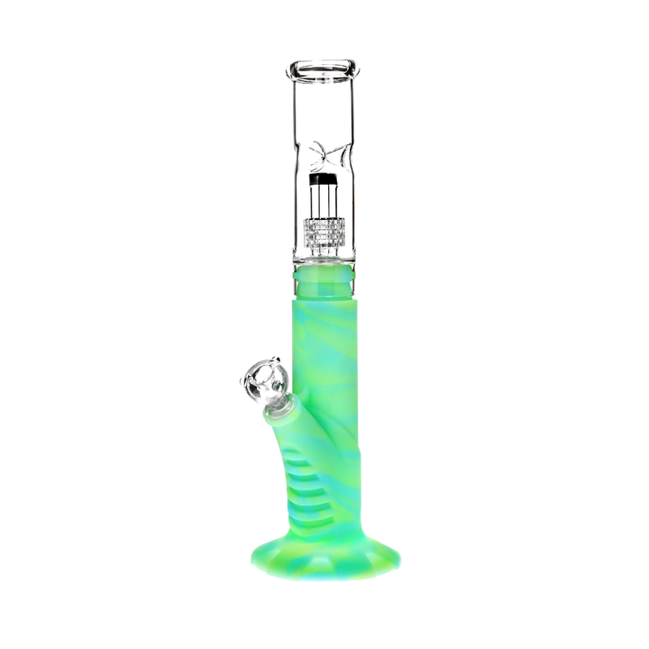 Medusa Customs Silicone Straight Pipe w/Percolator Water Pipe - Headshop.com