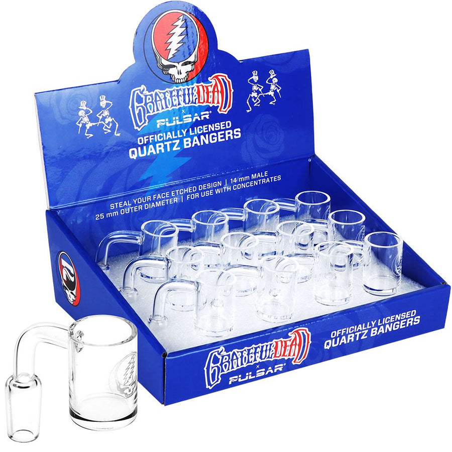 12CT DISPLAY - Grateful Dead x Pulsar Etched Quartz Banger - 14mm M - Headshop.com