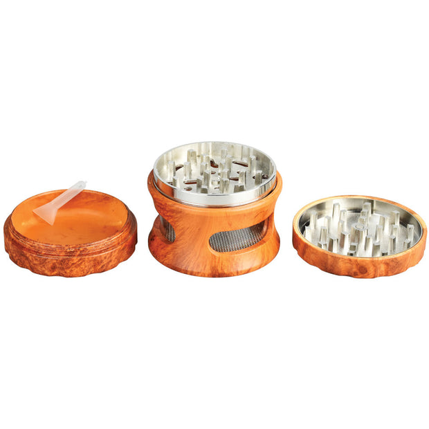 Resin Faux Wood Grinder w/ View Window - Headshop.com