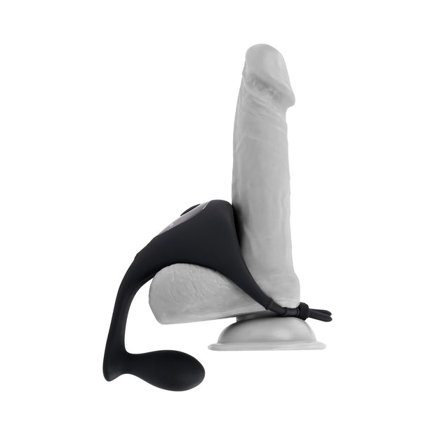 Gender X Back It Up Rechargeable Lasso C-Ring and Plug with Remote Silicone Black - Headshop.com