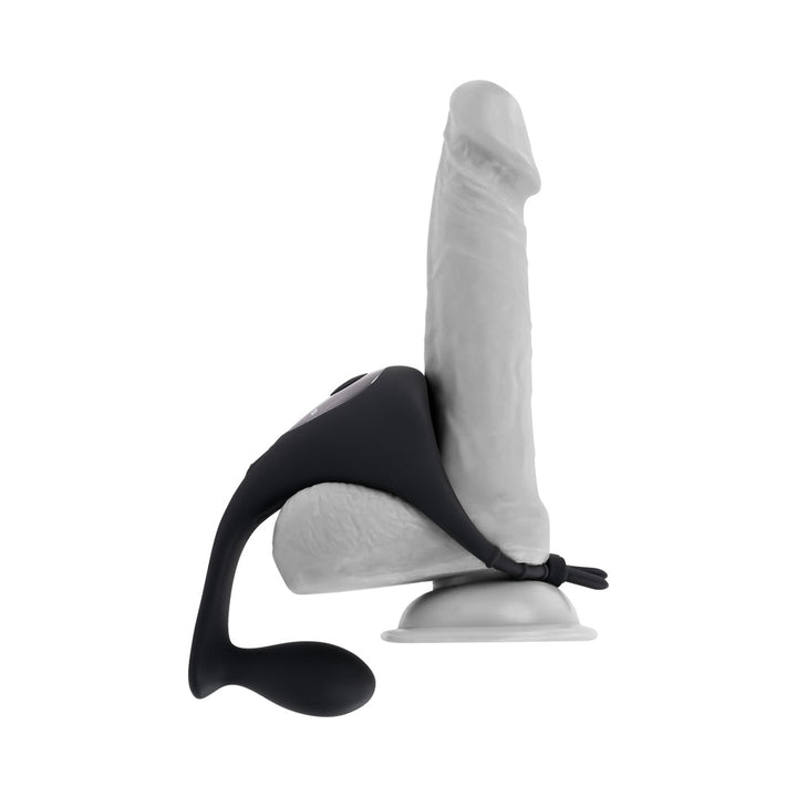 Gender X Back It Up Rechargeable Lasso C-Ring and Plug with Remote Silicone Black - Headshop.com