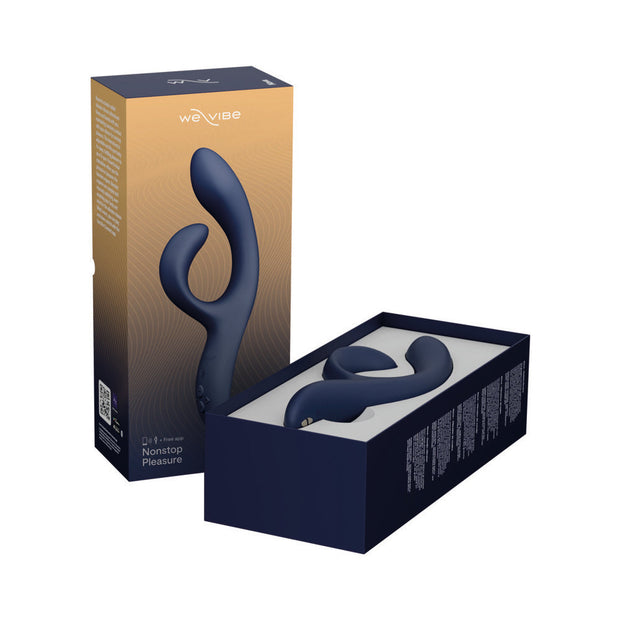 We-Vibe Nova 2 Rechargeable Flexible Silicone Rabbit Vibrator Midnight Blue - Headshop.com