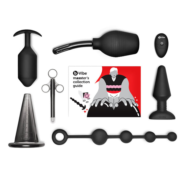 b-Vibe 10-Piece Anal Education Set: Masster's Degree Edition Black - Headshop.com