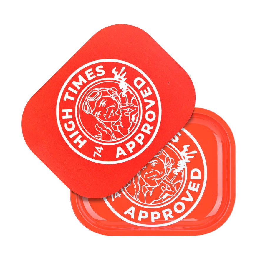 High Times x Pulsar Mini Metal Rolling Tray w/ Lid - High Times Approved / 7"x5.5" - Headshop.com