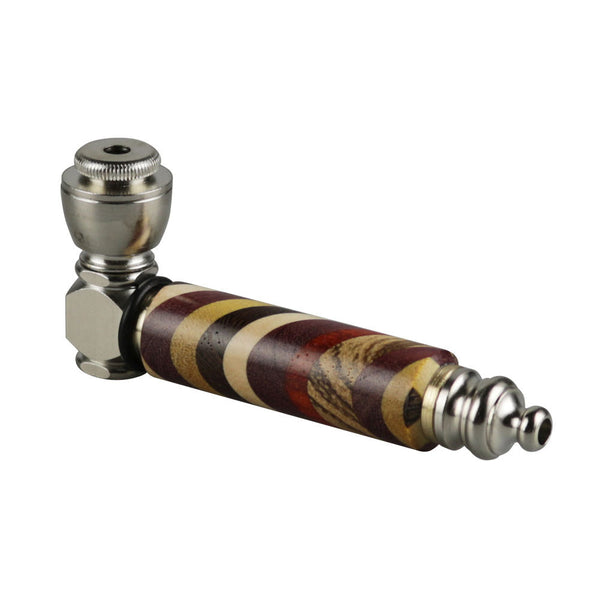 Rainbow Wood & Stainless Steel Hand Pipe Rainbow Wood & Stainless Steel Hand Pipe