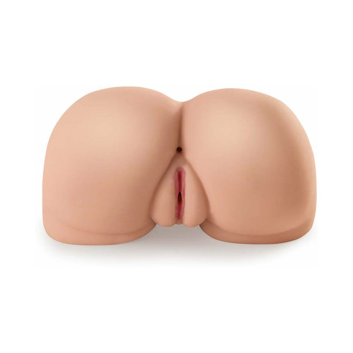 PDX Dirty Talk Interactive Fuck Me Silly Rechargeable Vibrating Dual-Entry Masturbator Beige - Headshop.com