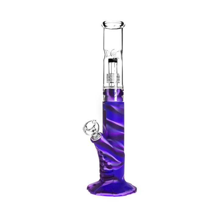 Medusa Customs Silicone Straight Pipe w/Percolator Water Pipe - Headshop.com