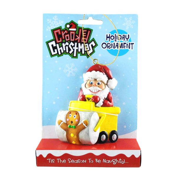 Crooked Christmas Ornament - Roller Santa Crooked Christmas Ornament - Roller Santa