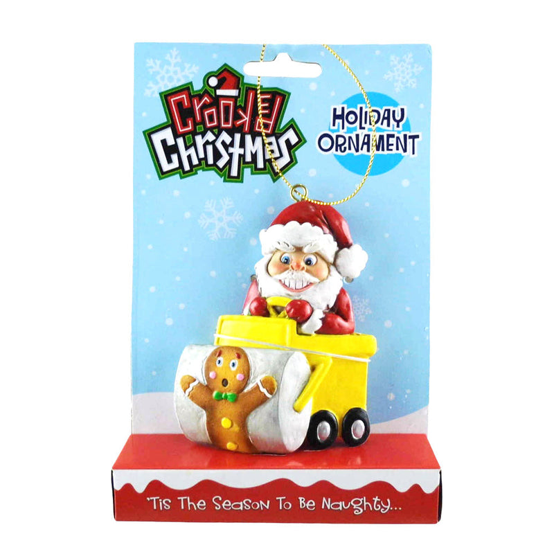 Crooked Christmas Ornament - Roller Santa - Headshop.com