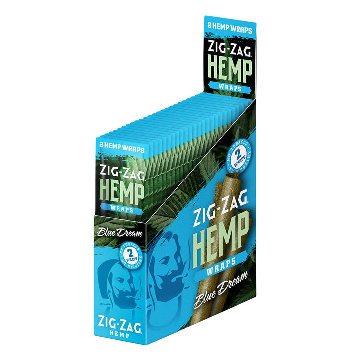 25PC DISPLAY - Zig Zag Hemp Wraps - 2pk - Headshop.com