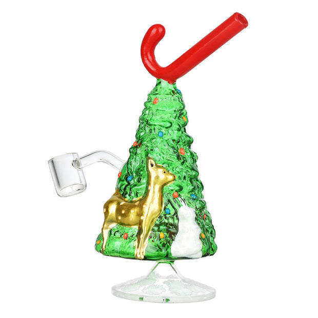 Christmas Tree w/ Candy Cane Glass Rig - 7.25" / 14mm F - Headshop.com