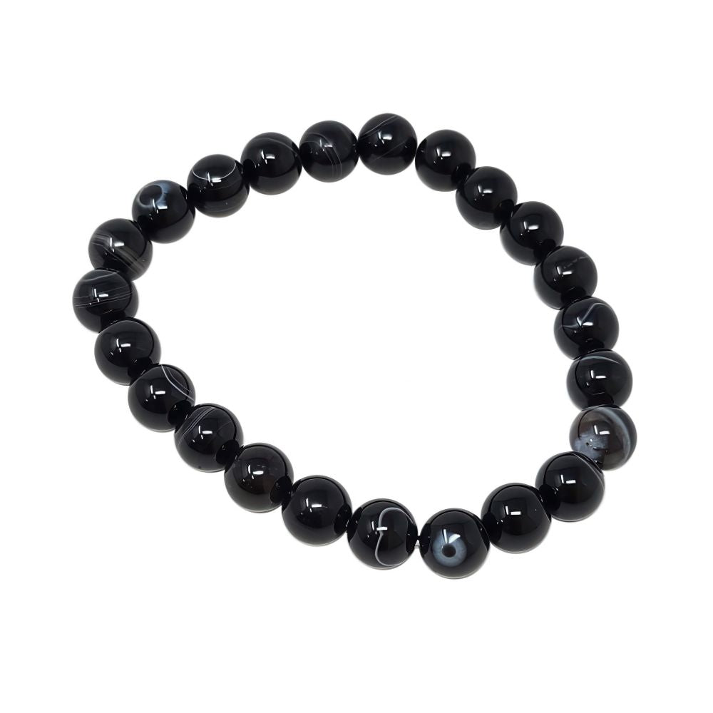 Semi-Precious Gemstone Beaded Elastic Bracelet - Headshop.com