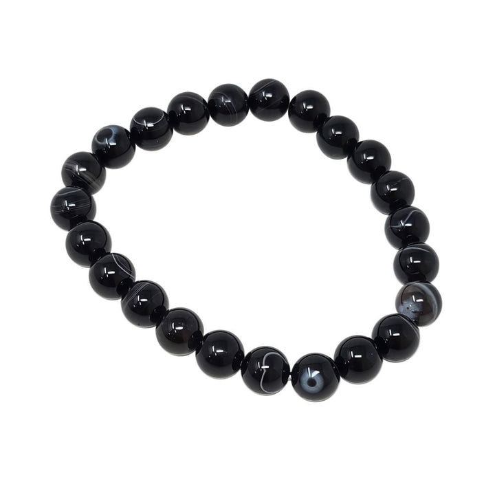 Semi-Precious Gemstone Beaded Elastic Bracelet - Headshop.com