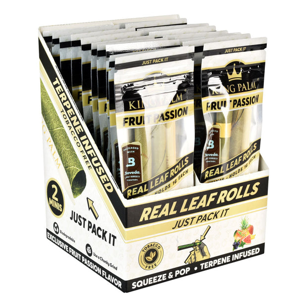 20PC DISPLAY - King Palms Hand Rolled Leaf Mini - 2pk - Headshop.com
