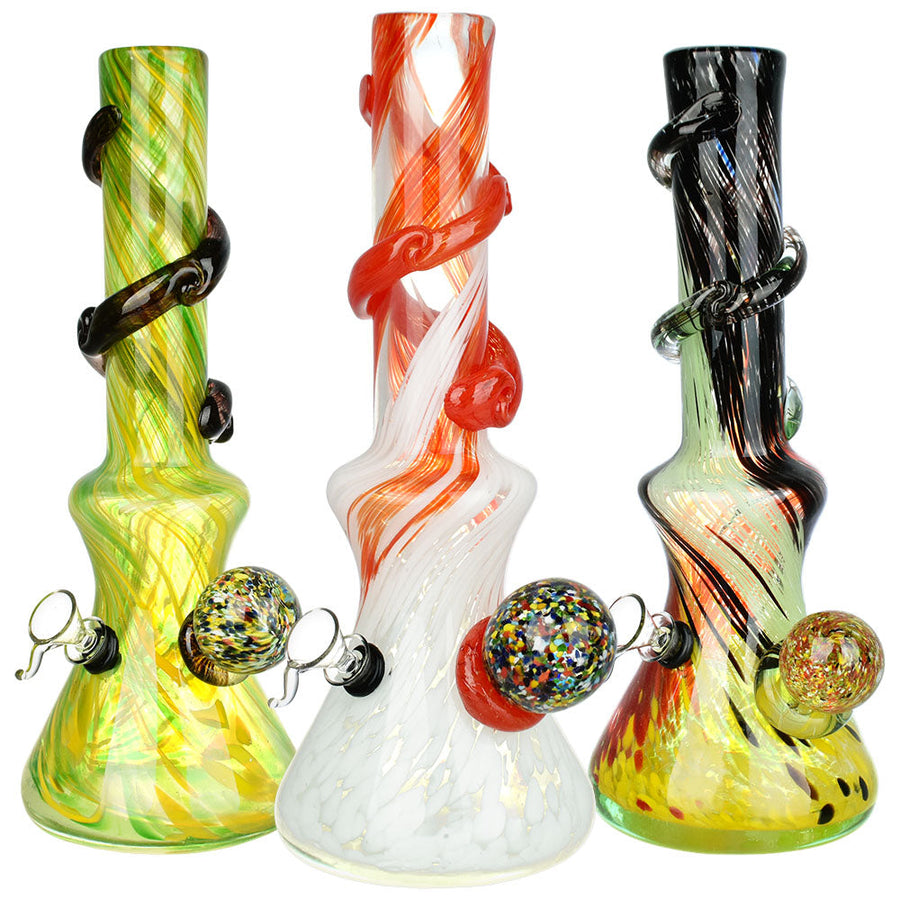 Manifest Passion Soft Glass Water Pipe - 12.75" / Colors Vary - Headshop.com