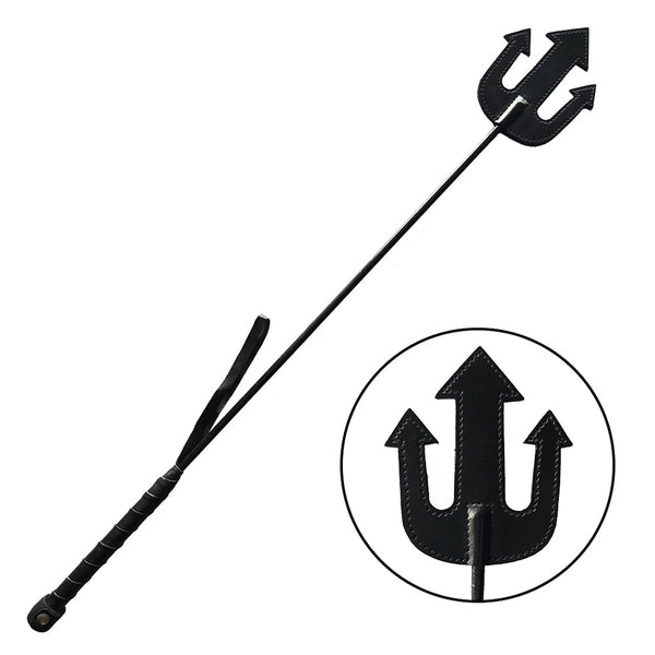 Rouge Leather Devil Riding Crop Black Rouge Leather Devil Riding Crop Black