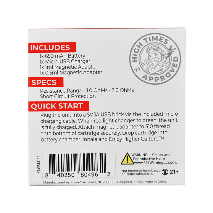 High Times® x Pulsar Obi Auto-Draw Battery | 650mAh - Headshop.com