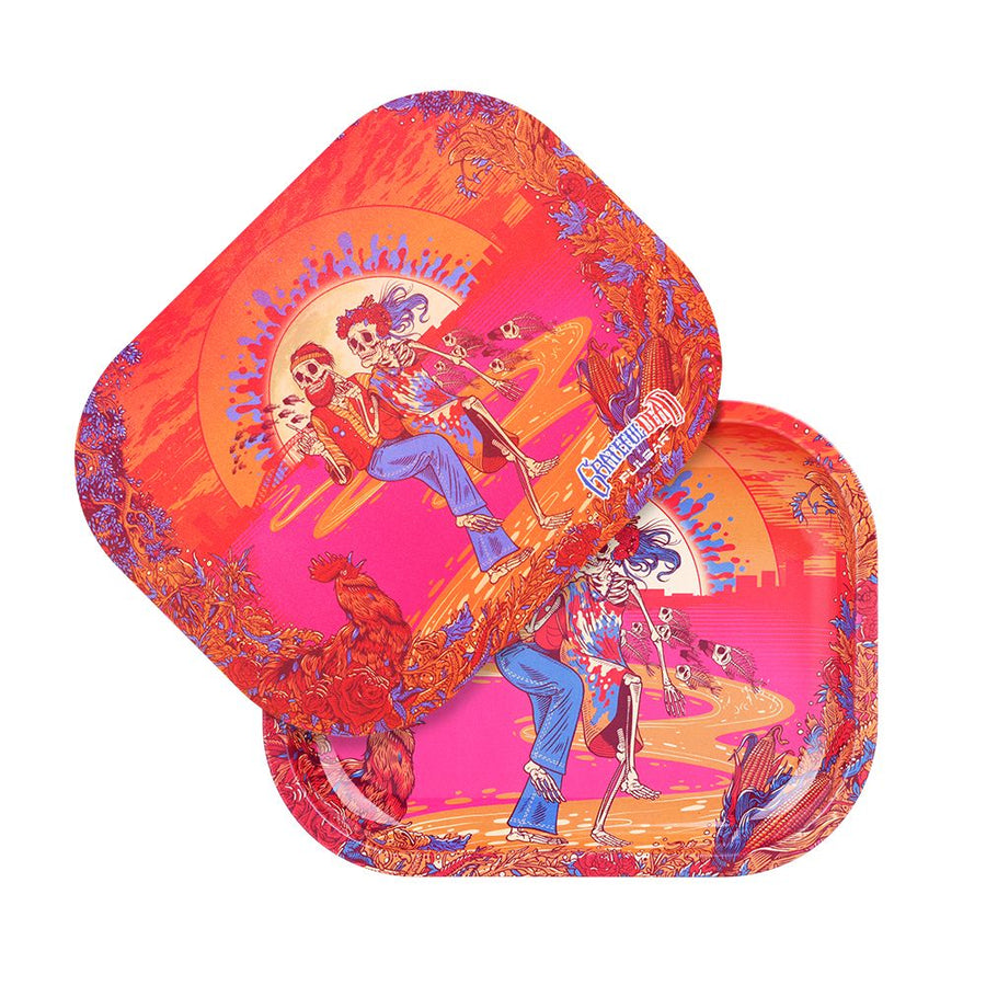Grateful Dead x Pulsar Mini Rolling Tray & Lid Kit - Sunset Dance / 7"x5.5" - Headshop.com