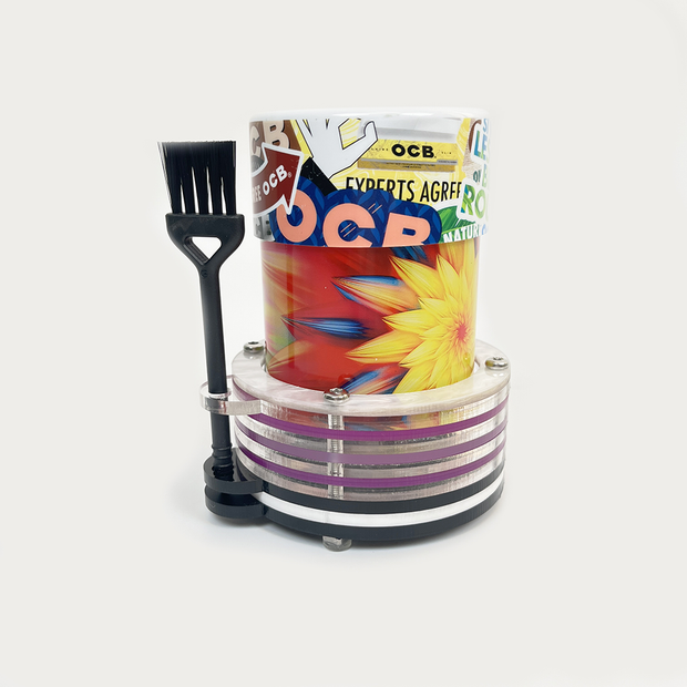 Wakit Grinder Stand for Wakit (TM) Ball and Chain Kitchen Grinder ~ Acrylic with Mini Broom - Headshop.com