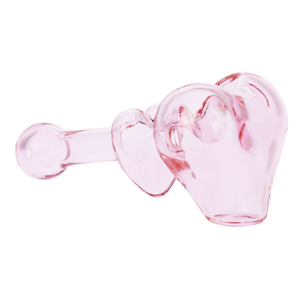 Lovely Hearts Glass Hand Pipe - 4" - Headshop.com