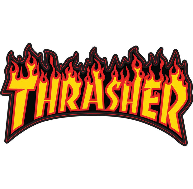 Thrasher Flaming Logo Sticker | 6"x3.25" - Headshop.com