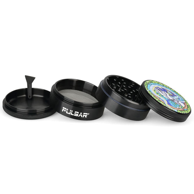 Pulsar Artist Series Metal Grinder - Remembering Dragon / 4pc / 2.5" - Headshop.com