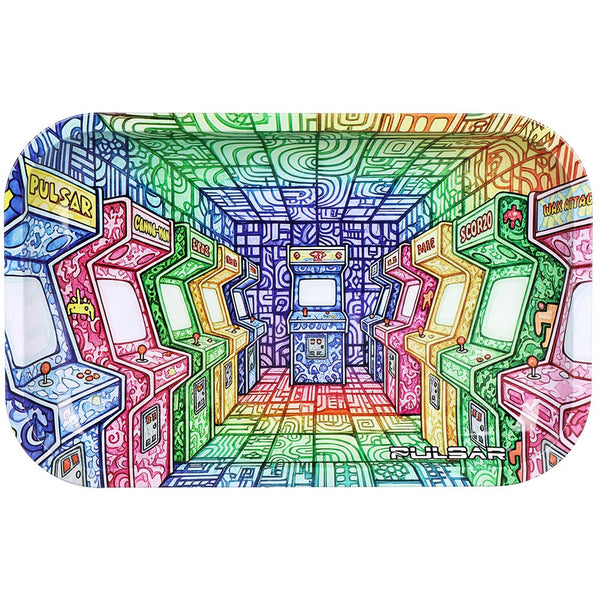 Pulsar Metal Rolling Tray - Arcade Madness / 11"x7" Pulsar Metal Rolling Tray - Arcade Madness / 11"x7"