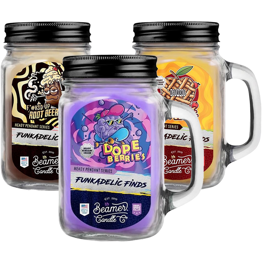 Beamer Candle Co. Funkadelic Finds Collection Hidden Pendant Mason Jar Candle | 12oz - Headshop.com