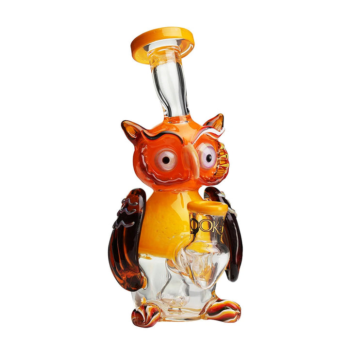 Lookah Glass 9" Mini Nerdy Owl Water Pipe - Headshop.com