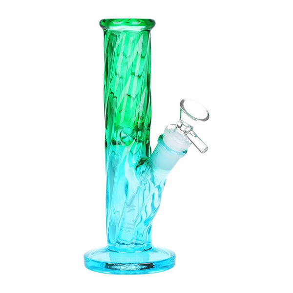 SeshGear Twist Ombre Straight Tube Glass Water Pipe | 7.75" | 14mm F SeshGear Twist Ombre Straight Tube Glass Water Pipe | 7.75" | 14mm F