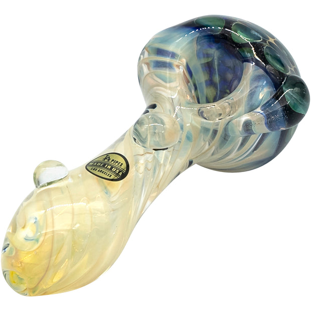 LA Pipes "The Hive" Honeycomb Color Changing Glass Pipe - Headshop.com