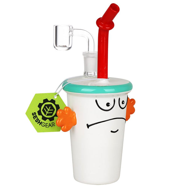 Seshgear Drink Cup Dude Glass Dab Rig - 8" / 14mm F Seshgear Drink Cup Dude Glass Dab Rig - 8" / 14mm F