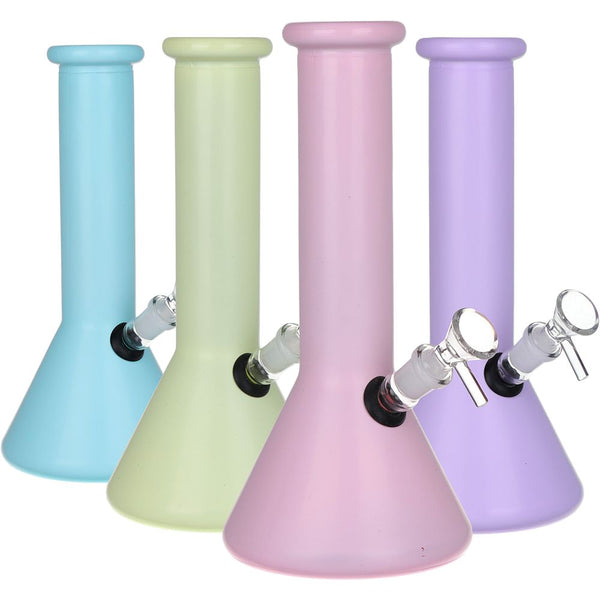 SeshGear Pastel Beaker Glass Water Pipe - 9.75" / 14mm F / Colors Vary SeshGear Pastel Beaker Glass Water Pipe - 9.75" / 14mm F / Colors Vary