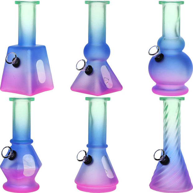 SeshGear Glass Mini Water Pipe | 6" | Grommet | Assorted Styles | 6ct Display - Headshop.com