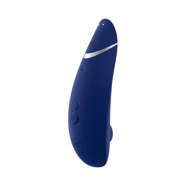 Womanizer Premium 2 Rechargeable Silicone Luxurious Pleasure Air Clitoral Stimulator Blueberry - Headshop.com