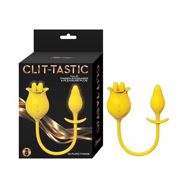 Clit-Tastic Tulip Finger Massager & Pleasure Plug Yellow - Headshop.com