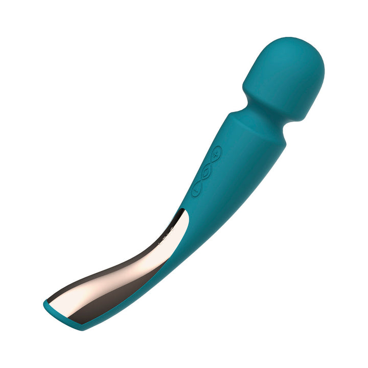 LELO SMART WAND 2 Medium Rechargeable Wand Vibrator Ocean Blue - Headshop.com
