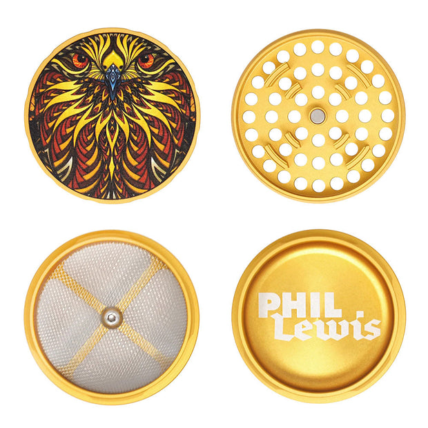 Cali Crusher Homegrown Phil Lewis Hawk Grinder -4pc/2.35" - Headshop.com