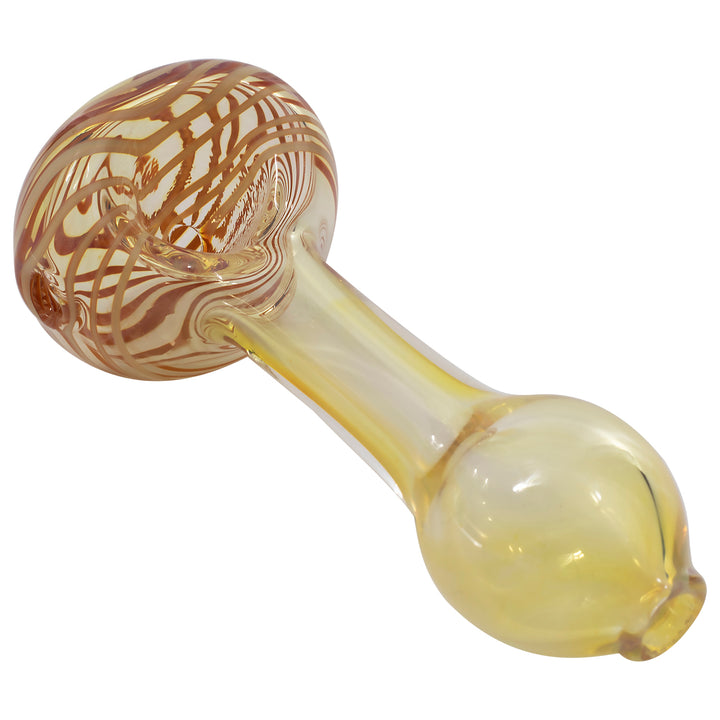 LA Pipes Spiral-Head Color Changing Glass Spoon Pipe - Headshop.com