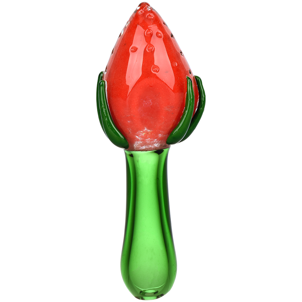 Strawberry Remedy Glass Hand Pipe - 5" - Headshop.com