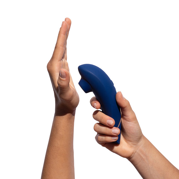 Womanizer Premium 2 Rechargeable Silicone Luxurious Pleasure Air Clitoral Stimulator Blueberry - Headshop.com