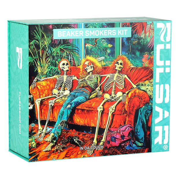 Pulsar Design Series Beaker Water Pipe Smoker's Kit | 7.75"