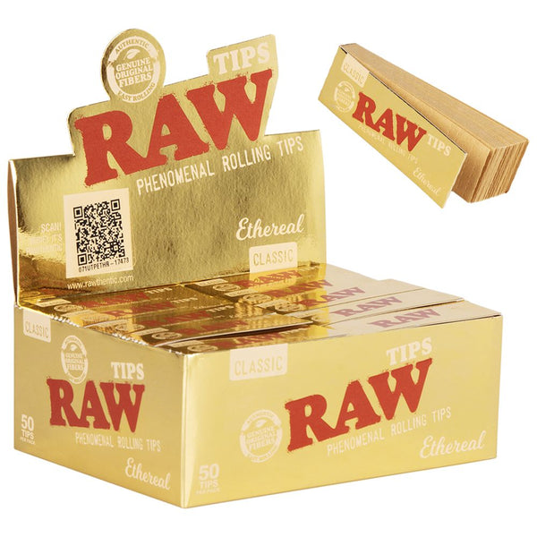50CT DISPLAY - RAW Ethereal Rolling Tips - 50pc 50CT DISPLAY - RAW Ethereal Rolling Tips - 50pc