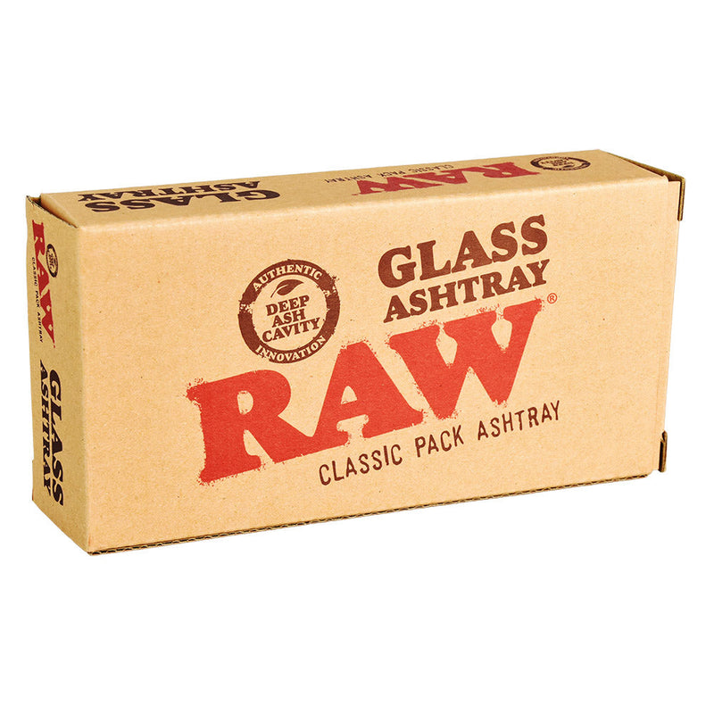 RAW Classic Pack Glass Ashtray - 6"x3" - Headshop.com